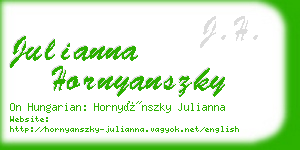julianna hornyanszky business card